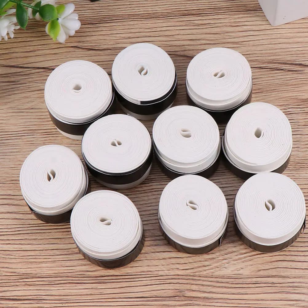 12Pcs Breathable PU Racket Overgrips Sweat Absorbing Tennis Grip Tape Enhances Control Feel Shock Absorption Comfort for Long