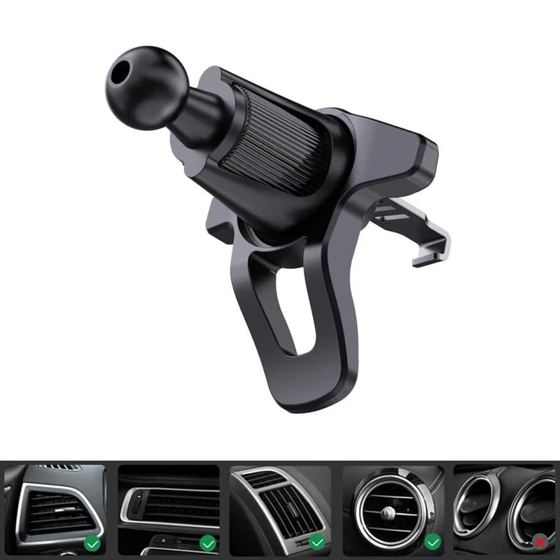 Accessori per supporto per telefono per auto Base universale per testa a sfera da 17 mm per clip per presa d'aria per auto Supporto per cellulare Supporto per gancio in metallo