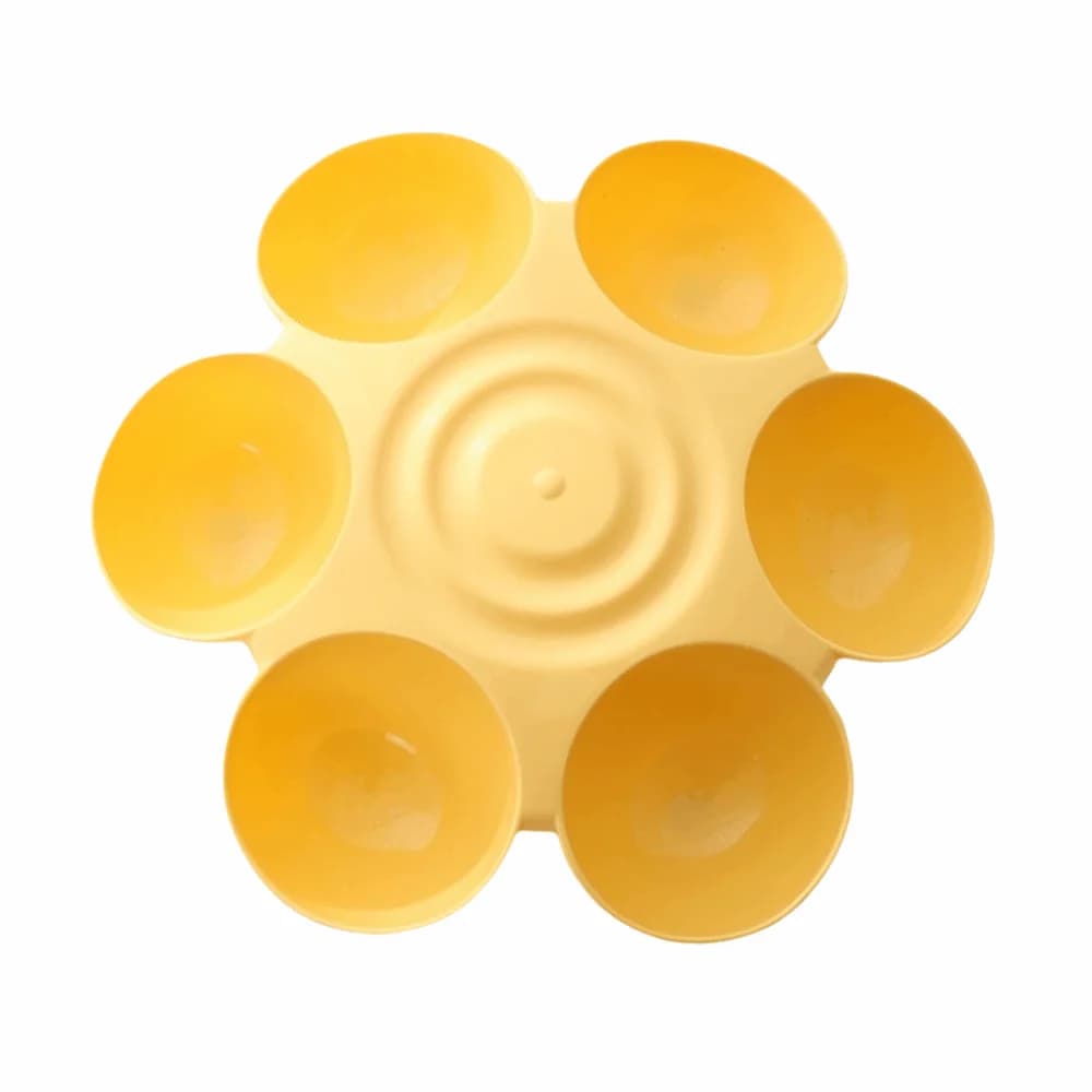Durable Petal Cat Dog Food Water Bowl Six-grid Plastic Pet Feeder Bowl Cat Feeding Bowl Pet