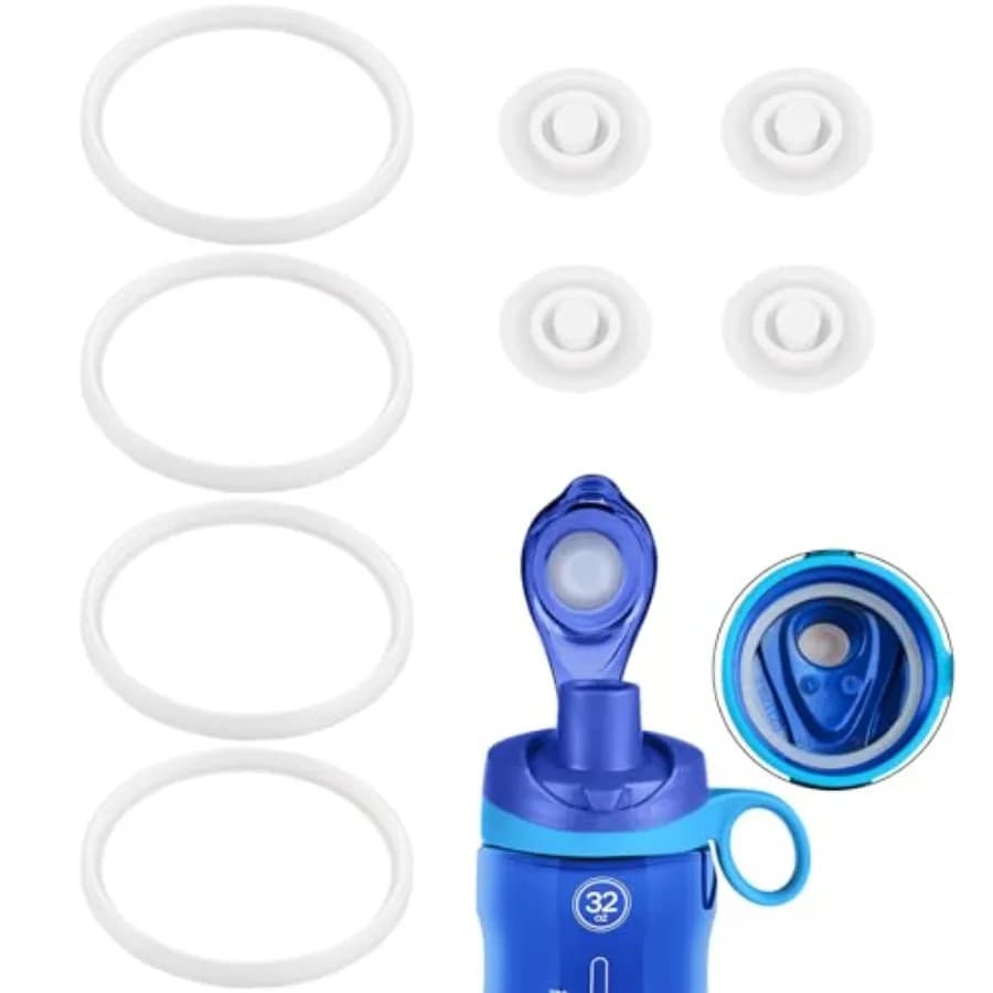 Set guarnizioni di ricambio compatibili con bottiglie d'acqua Pogo da 32 once e 40 once Guarnizioni in silicone a prova di perdite bianche