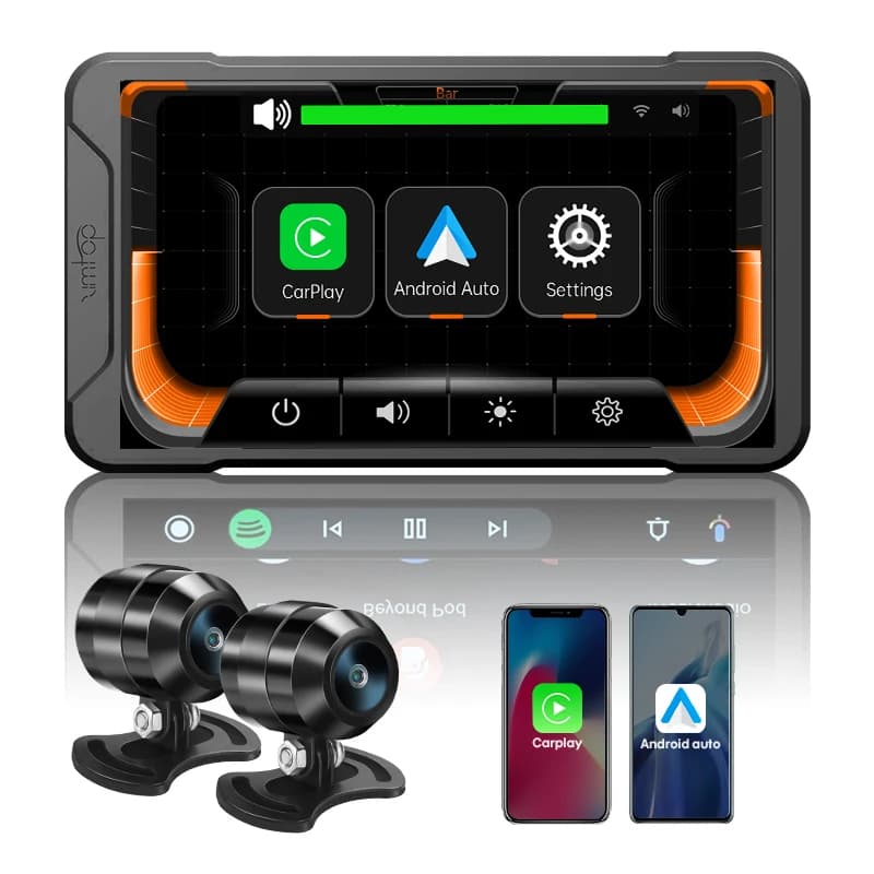 M10 Dashcam di navigazione GPS impermeabile IPX7 da 5 pollici per auto Wireless Apple Carplay Android Moto Auto Dash Camera IPS Touch
