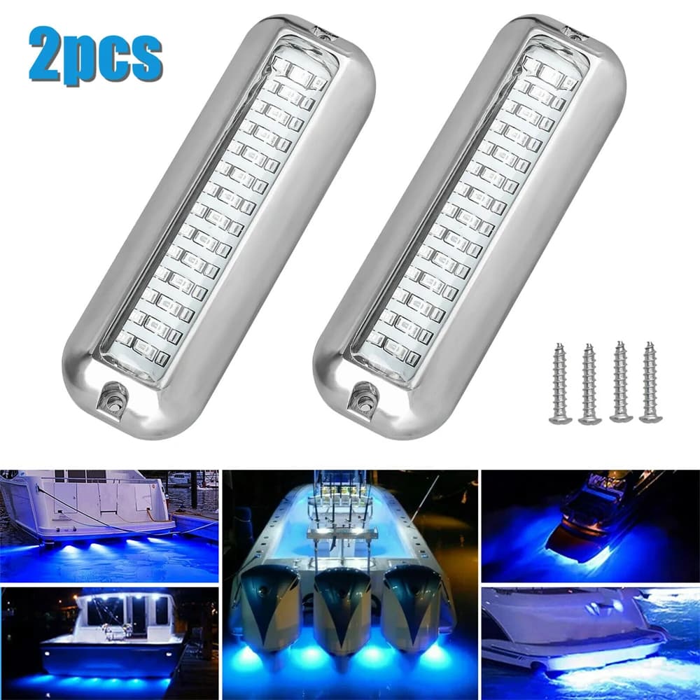 2X42 LED Yacht Subacqueo BARBAT MARINE Transom RV LUCE Luci di navigazione pontone in acciaio inossidabile Lampada di ancoraggio per poppa per barca e yacht