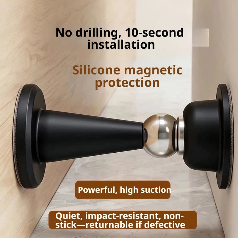 Strong Suction Silicone Door Stopper No-Drill Anti-Collision Floor Door Stop Wall Protector for Home Bedroom
