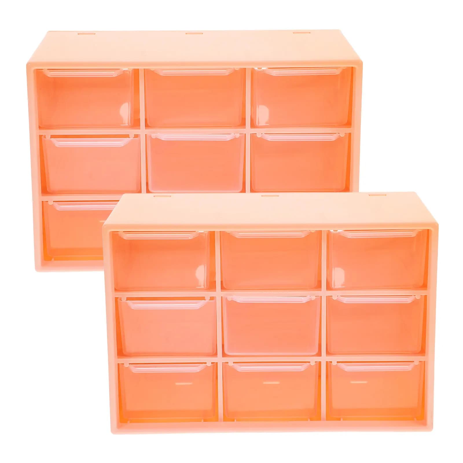 Organizer per cassetti da scrivania, 2 pezzi, contenitore trasparente a strati per scrivania, piccolo organizer compatto per forniture per ufficio, penne, cuffie