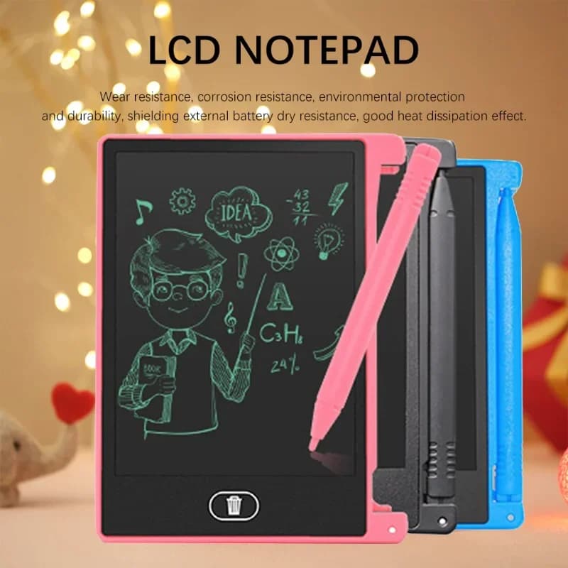Tavoletta memo senza carta Ewriter LCD da 4,4 pollici Tavoletta da disegno Tavoletta elettronica portatile Apprendimento educativo Giocattoli per bambini