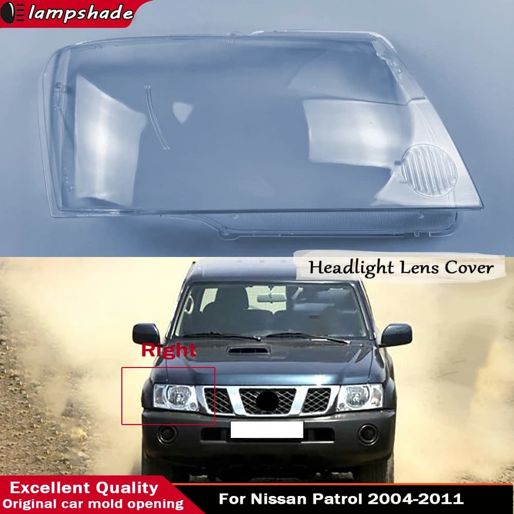 Per Nissan Patrol 2004 2005 - 2011 Fari Auto Copertura Fari Borsette Sostituire Paralume Trasparente Sostituire Lente In Plexiglass