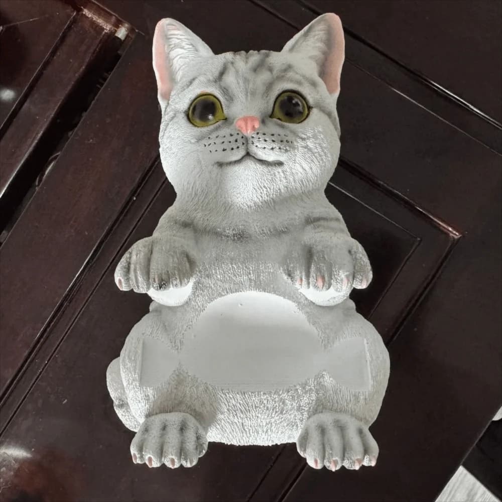 3D Cat Shape Cat Toilet Paper Holder Simple Installation Resin Bathroom Tissue Dispenser Space Saving Multifunctional