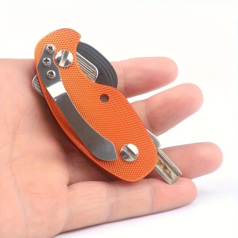 Portachiavi Intelligente Portatile, Custodia a Sacchetto, Portafoglio, Organizzatore di Chiavi per Auto e Casa, Strumento EDC da Tasca per Uomo