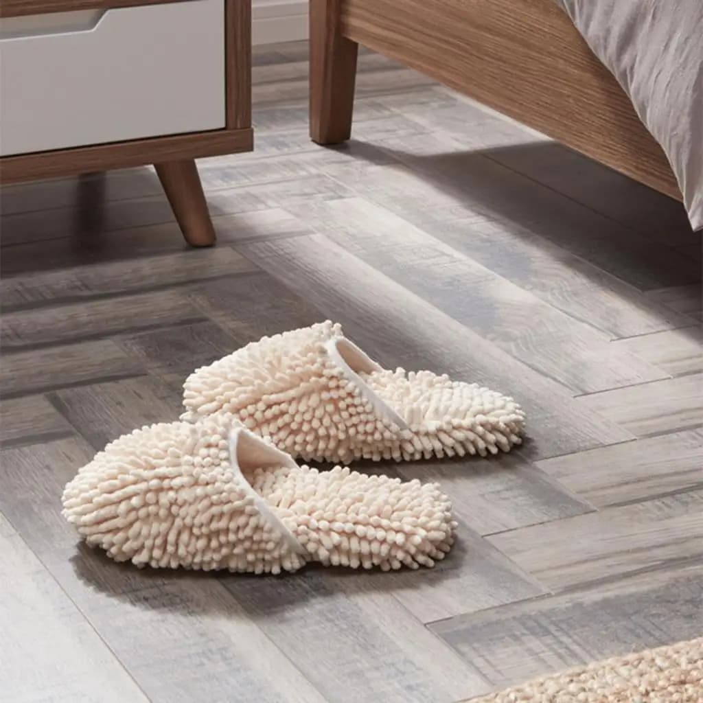 Cleaning Shoes Base Board Cleaner Dirt Tool Supplies Absorbent Polyester Mop Slippers, for Dusting, Dirt Home Bedroom Kitchen