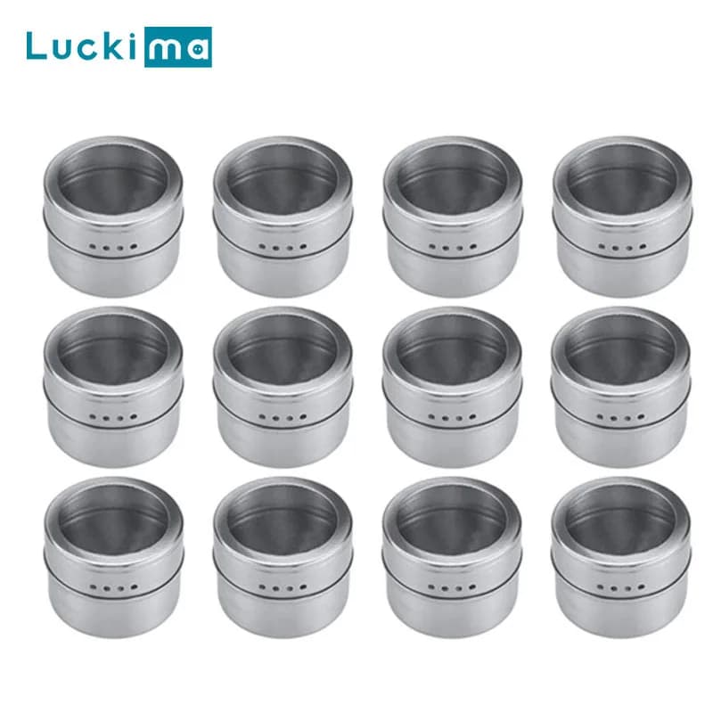 Set di barattoli di spezie magnetici pepe sale Shaker bottiglia di condimento Elefants scatola di spezie contenitore di stoccaggio scatola metallica Set utensili da cucina