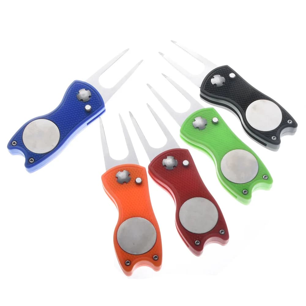 Golf Green Forks, Spring Green Repair Forks, Turf Green Repair Forks with MARK Ball Position Mark Golf Training Supplies