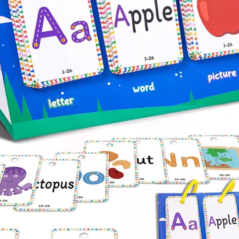 Letter Cards Learning,Letter Recognition Learning Card | Game Portable Toy Develop Skills Girl Aged 3-8 Home Playtime