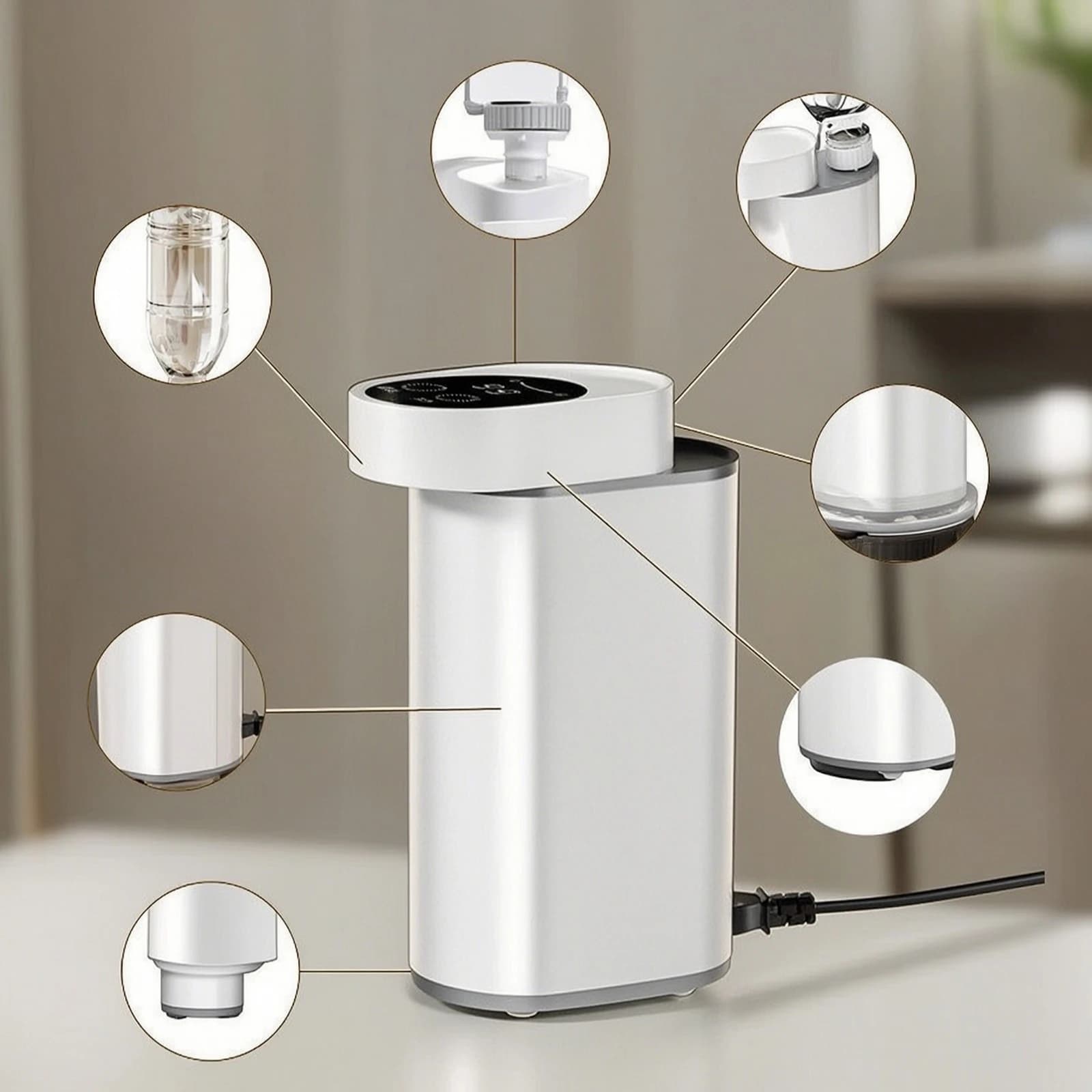 Countertop Water Dispenser with Bottle Adapter Exact Temperature Control Instant Hot Water Dispenser Appliance Adjustable