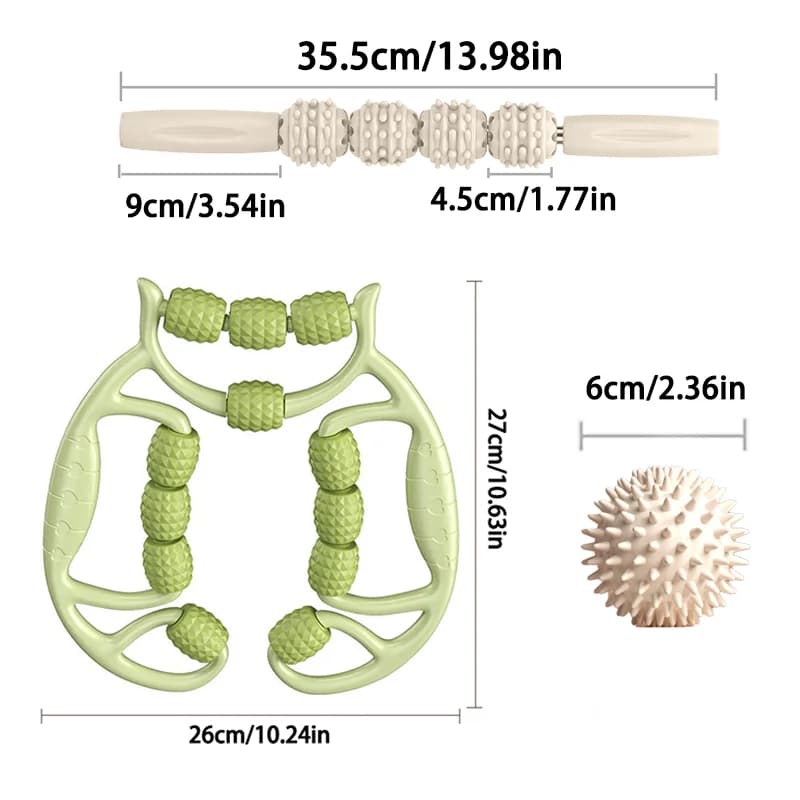 Muscle Roller Trigger Point Muscle Roller Foam Roller Deep Massage Instrument for Relieving Muscle Pain Reliability and Close Muscles