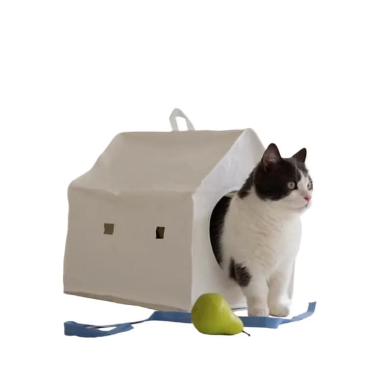 ZHAYA Solid Color Four Seasons Universal Cathouse Doghouse Sleeping Cabin Removable and Washable Tent Semi-Closed Pet