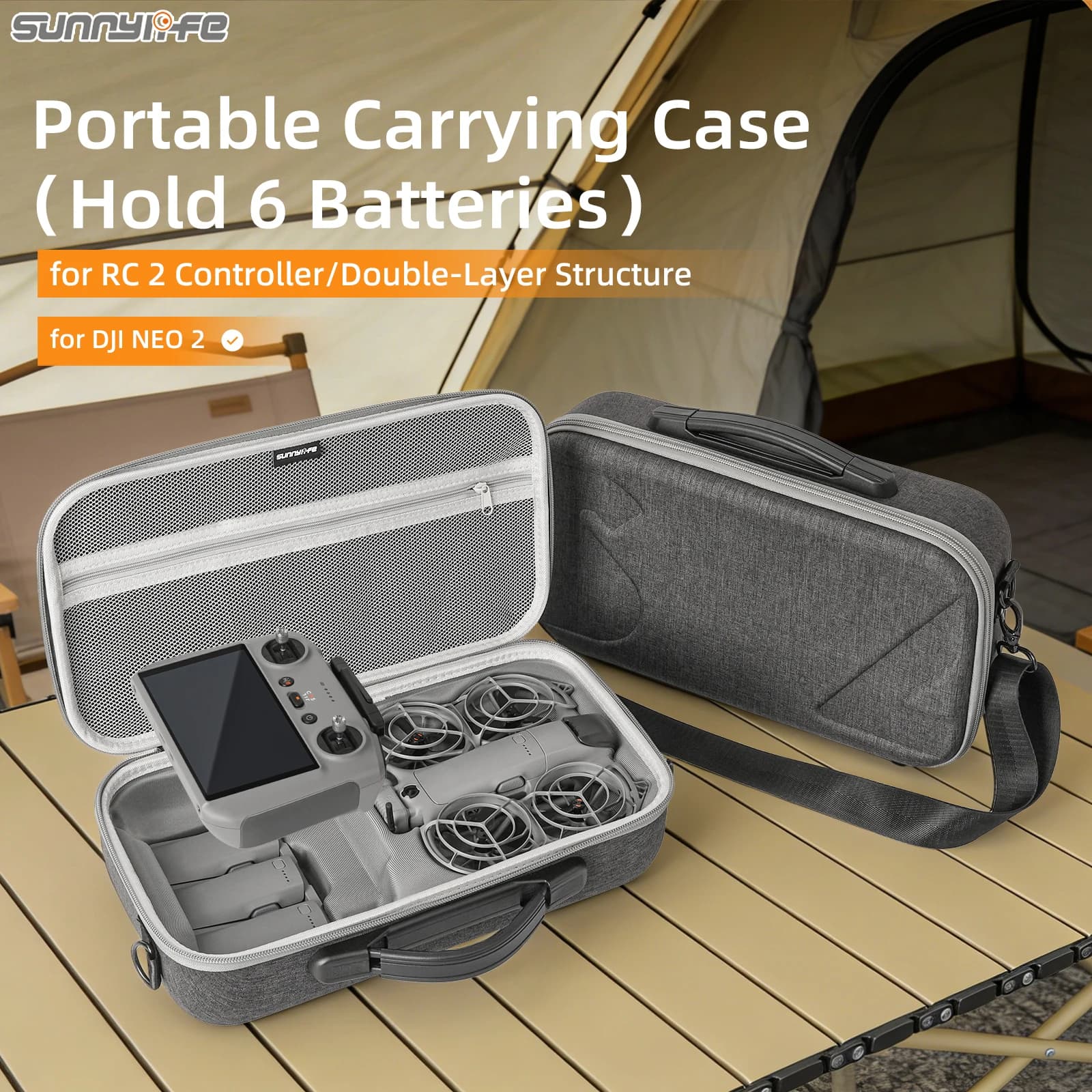 Borsa da trasporto a tracolla per DJI Neo 2, custodia per accessori drone, borsa portatile per telecomando, valigetta per drone.