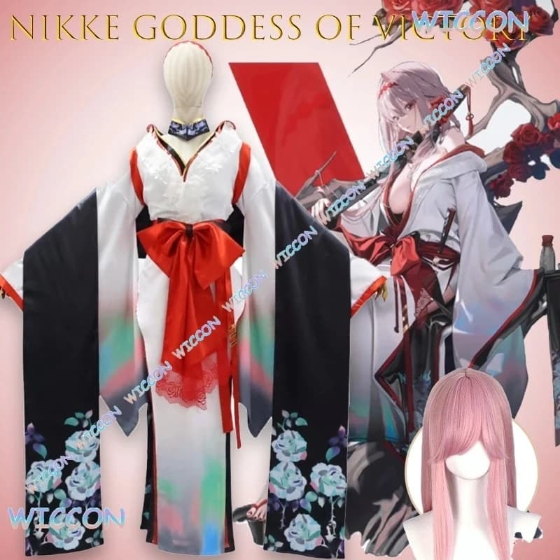 g'7,n\5;e,8\v,5/[MAGCOS]Anime Game Character NIKKE Goddess of Victory Scarlet Shadow Lotus Cosplay Costume Outfit Hallf;4'v.7/n\