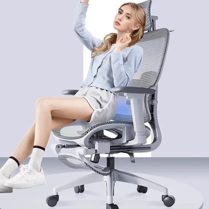 Sedia Ergonomica da Ufficio e Gaming per Soggiorno, Poltrona Reclinabile Girevole, Arredamento Semplice per Ufficio, Sillas LLOC