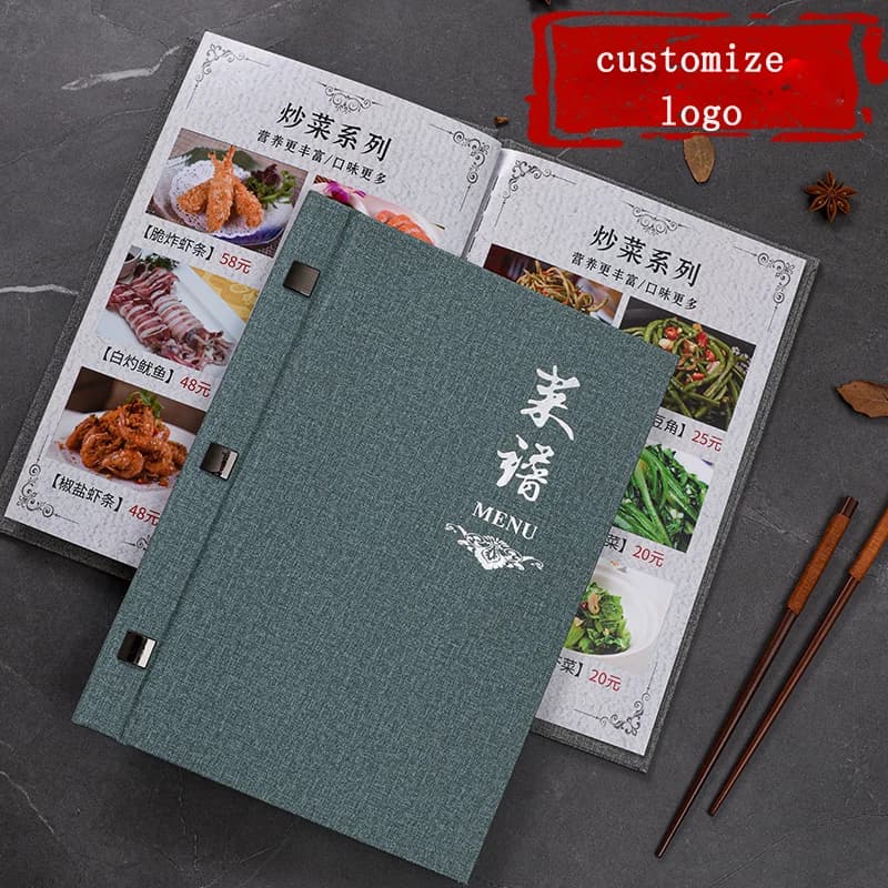 10 pezzi lotti A4 copertina in pelle PU per listino prezzi Menu