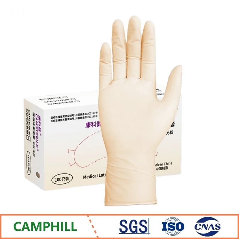 Guanti in lattice usa e getta da 9 pollici all'ingrosso Bellezza e parrucchiere, guanti per esame di superficie snocciolati in fabbrica farmaceutica