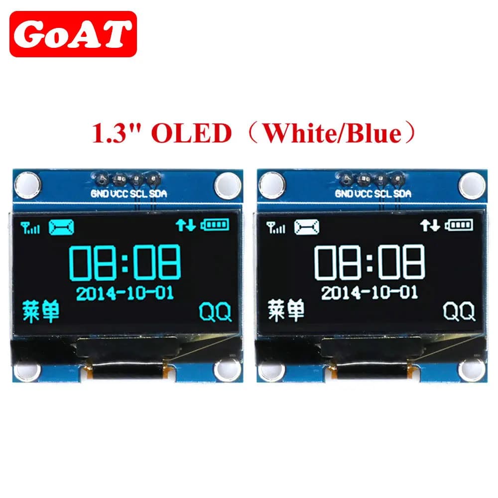 1.3" OLED Module 1.3 inch Display Module White/Blue 128X64 I2C SSD1306 12864 LCD Screen Board 1.3 Inch IIC OLED LED for Arduino