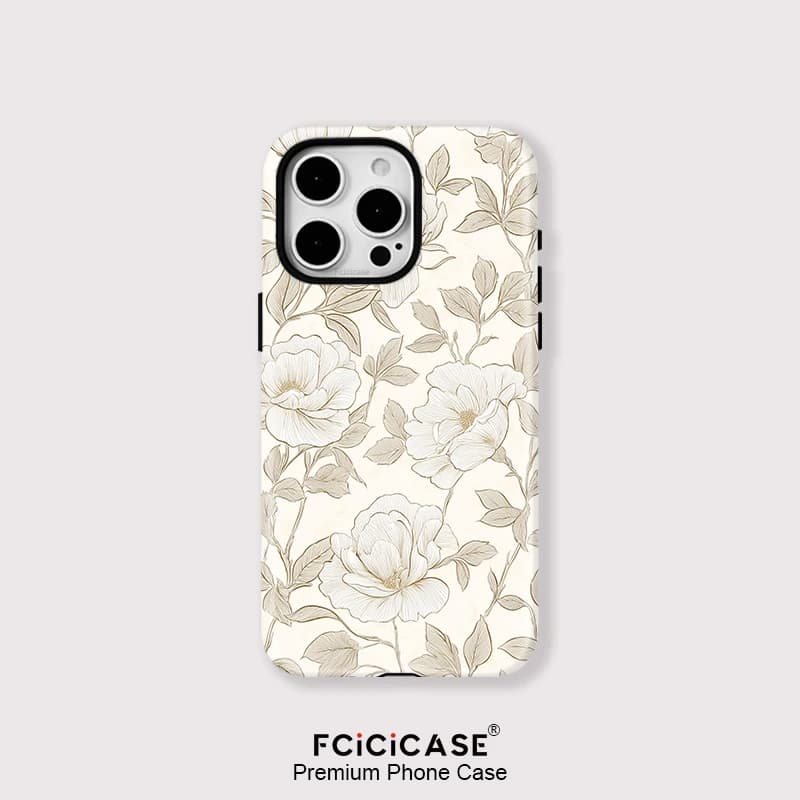 Fcicicase Per Magsafe Custodia Magnetica Per iPhone 16 Plus 15 12 11 14 13 Pro Max Moda Fiore Modello di Silicone Acrilico Copertura