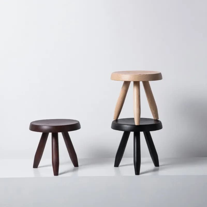 Sgabello rotondo nordico in legno massello Mobili per soggiorno Portico Sgabello per cambio scarpe Poggiapiedi per ufficio Sedile mobile Sedia moderna semplice