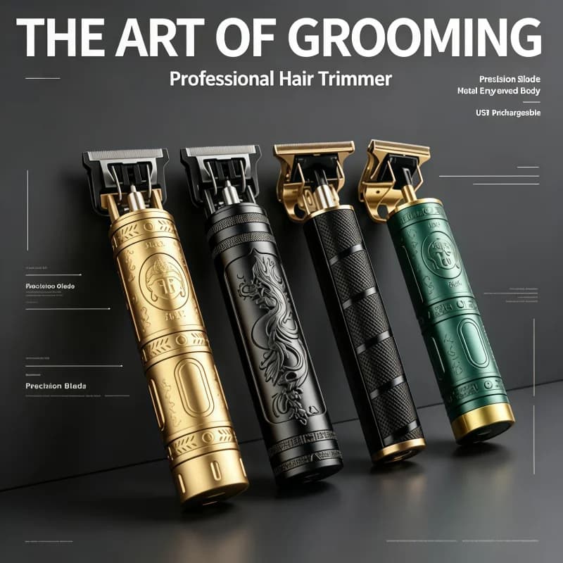2026New Hair Trimmer for Men Cordless Rechargeable Precision T-Blade Outline Clipper Zero Gapped Beard Edger for Barber & Home