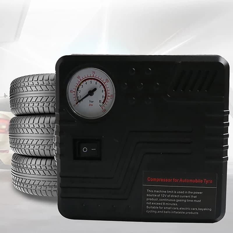 Compressore d'aria digitale portatile 12V per gonfiaggio pneumatici auto, pompa per pneumatici con manometro per auto e bicicletta