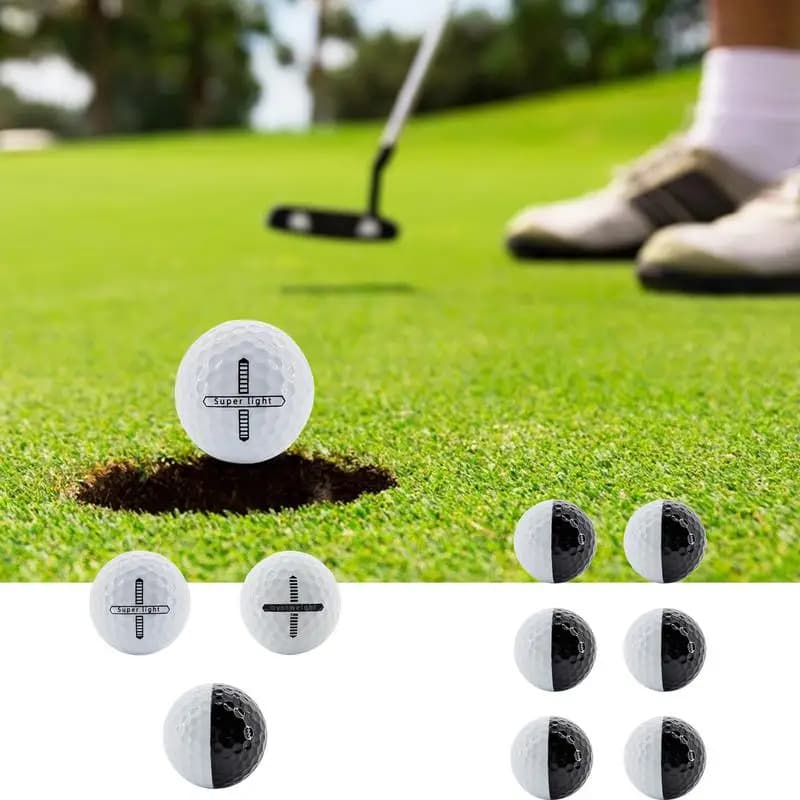 Pratica palline da golf per cortile Palline da golf da allenamento con design a doppia conchiglia in gomma Palline da allenamento di volo realistiche portatili per