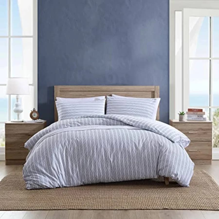 Copripiumino in Cotone Reversibile con Chiusura a Bottoni, Arredo Casa Casual per Tutte le Stagioni