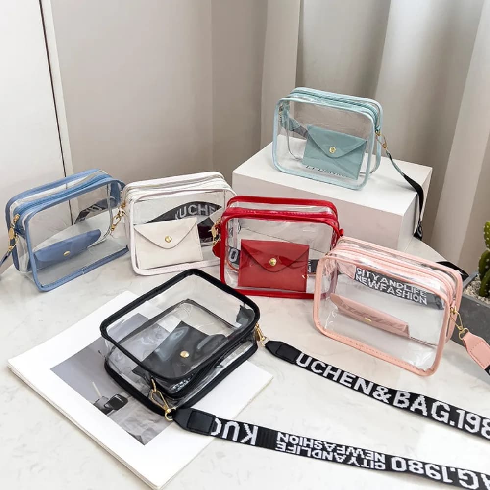 Casual PVC Crossbody Bags Handbag with Small Phone Bags Shoulder Bag Small Square Bag Women
