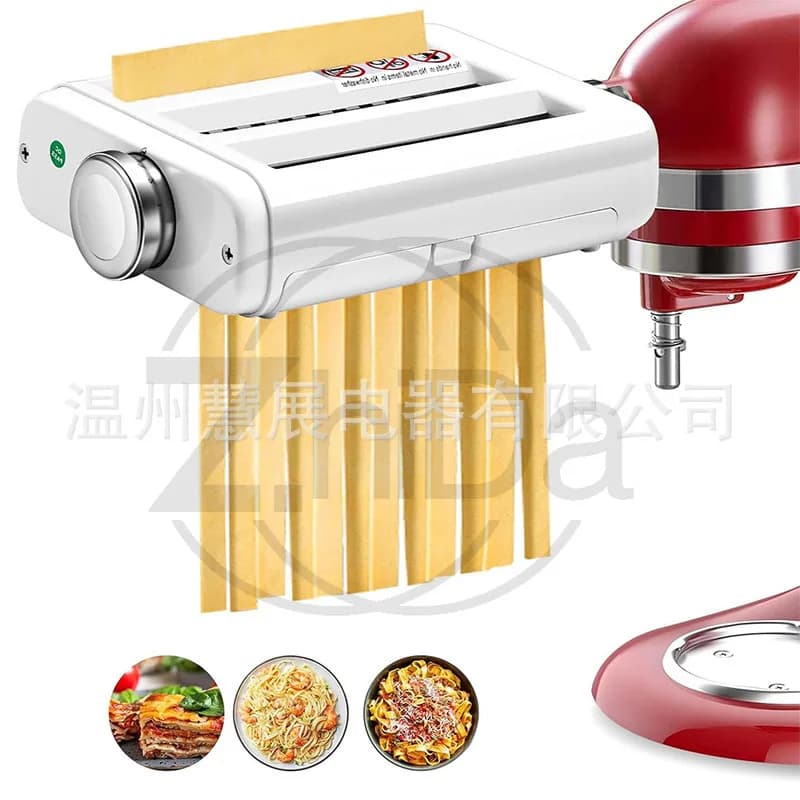 Accessorio 3 in 1 per Macchina per Pasta, Rullo e Taglierina per Mixer Verticale KitchenAid