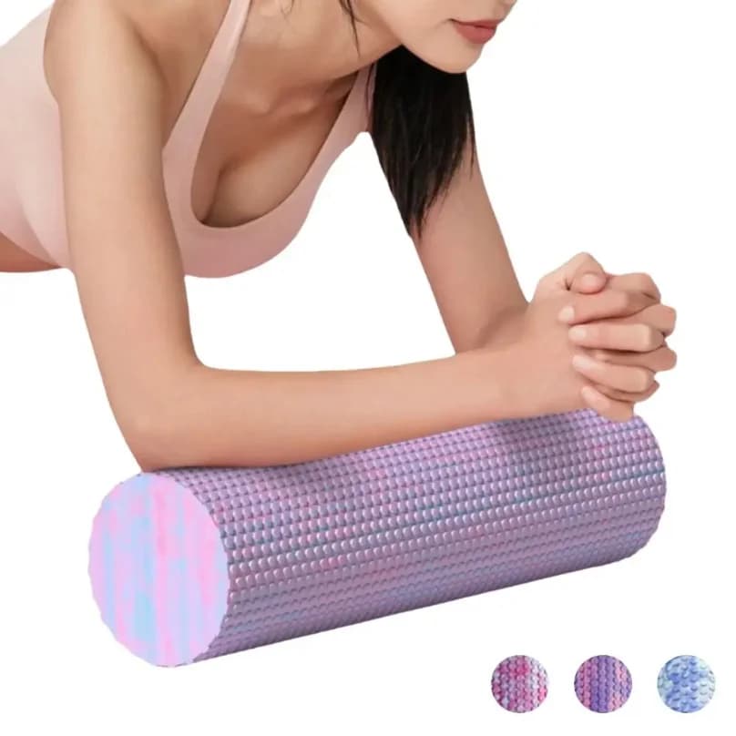 Nuovo rullo in schiuma EVA da 45 cm Massaggio dei tessuti profondi Rilassamento muscolare Rullo per massaggio yoga Supporto lombare portatile Rullo fitness Palestra