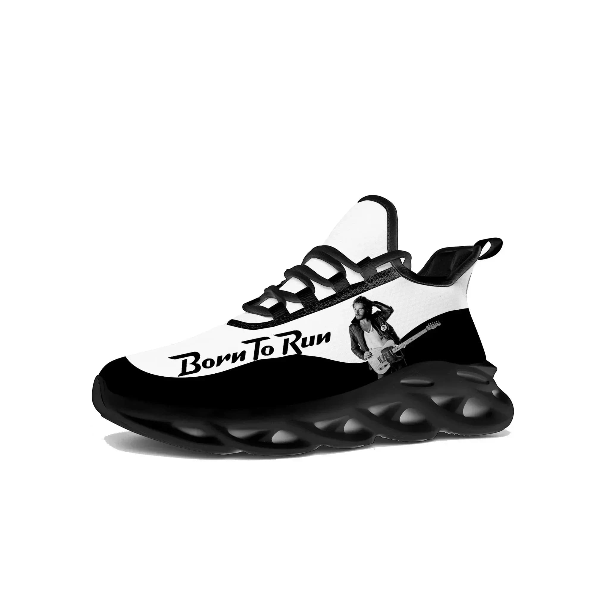 Born To Run Flats Sneakers da uomo e da donna Bruce Springsteen Pop Sports Running Shoe Sneaker Scarpe da corsa con lacci in rete Scarpe su misura