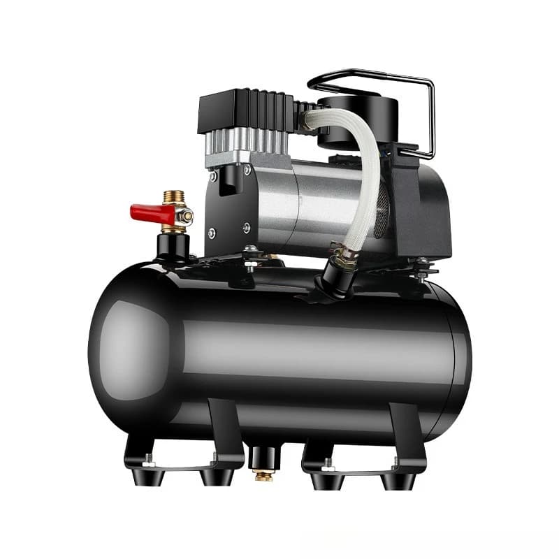 Pompa di gonfiaggio per pneumatici per auto con compressore d'aria silenzioso portatile da 2,5 l/4 l 12 V 220 V
