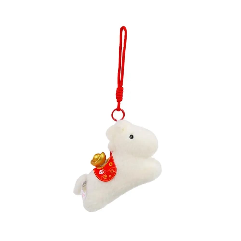 Portachiavi Peluche Cavallo Rotante da 13/25cm, Mascotte Kawaii Creativa a Forma di Cavallo Cartoon, Decorazione per Auto