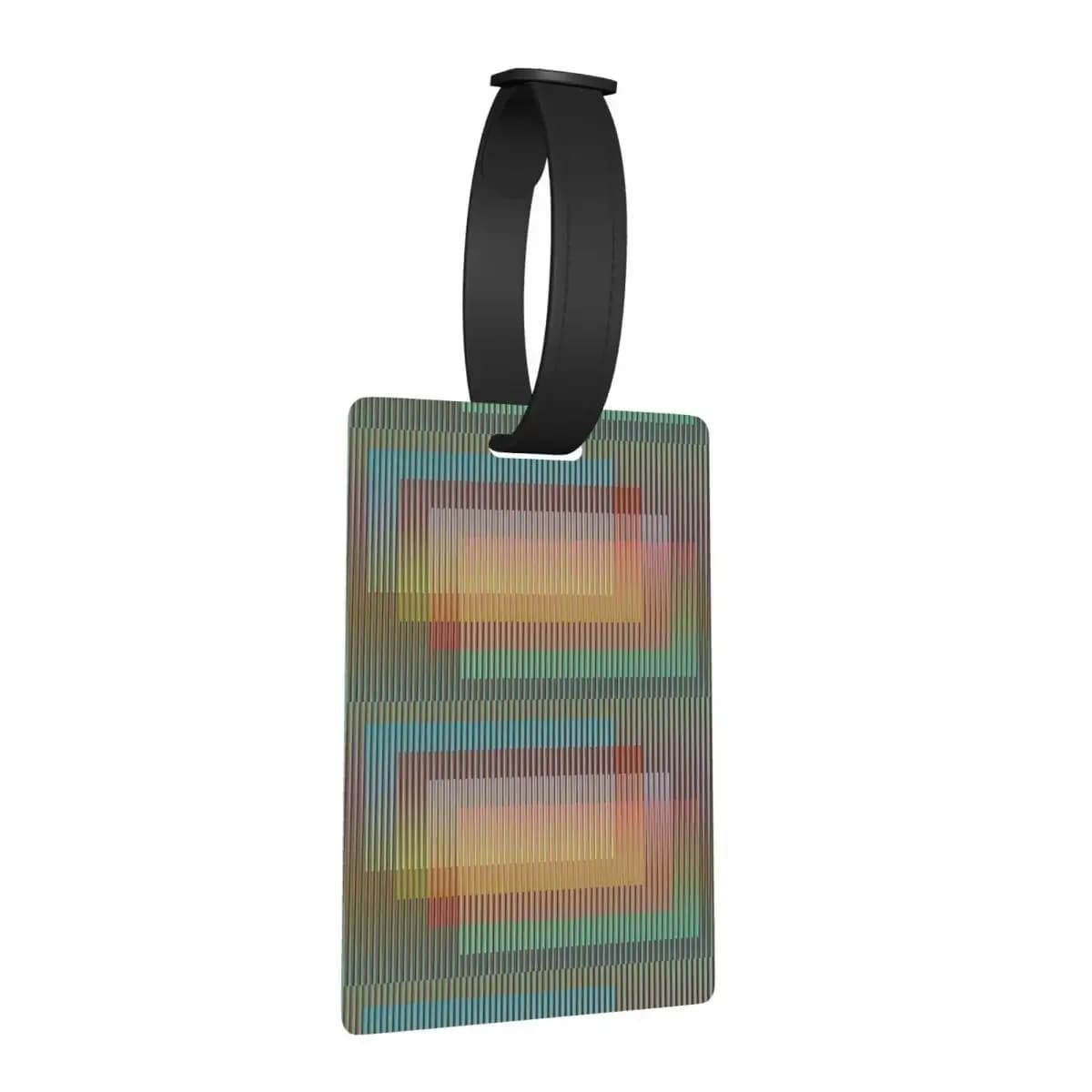 Carlos Cruz-Diez Etichette per bagagli Accessori per valigie Moda da viaggio Etichetta per imbarco per bagagli Porta etichette ID Nome Indirizzo