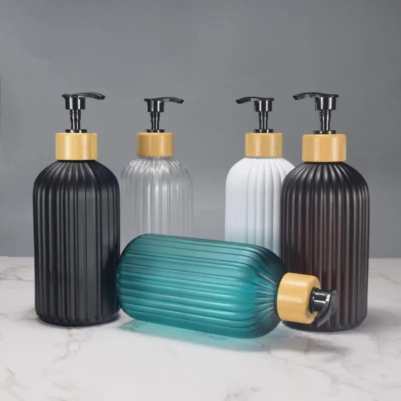 Dispenser di sapone per bagno e cucina da 500 ml, ricaricabili, ideali per decorare il lavello della cucina, bottiglie per sapone liquido.