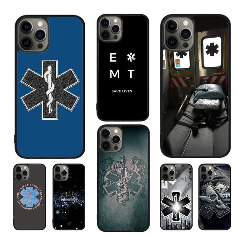 Emergency Medical Star of Life Mobile Phone Case Cover For iPhone 17 Air 16 15 14 12 13 11 Pro MAX apple Plus SE2020 Coque