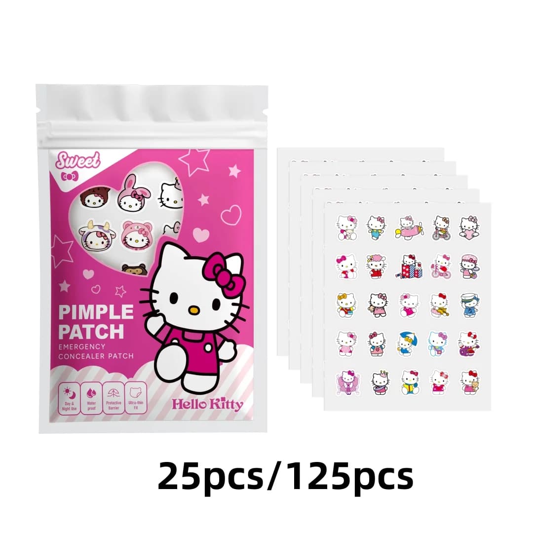 25/125PCS Hello Kitty Blemish Stickers, Hydrogel Acne Patch for Sensitive Skin