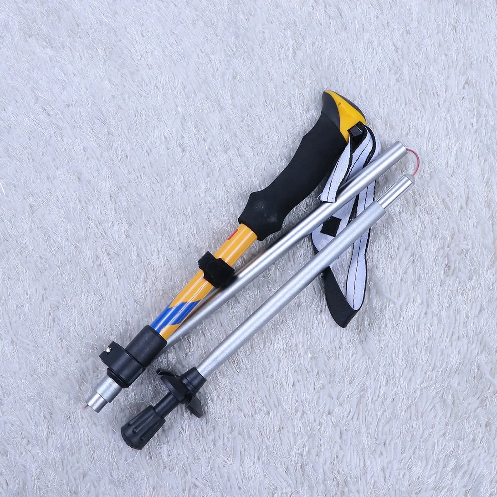 Hiking poles for climbing, mountaineering and travel, black