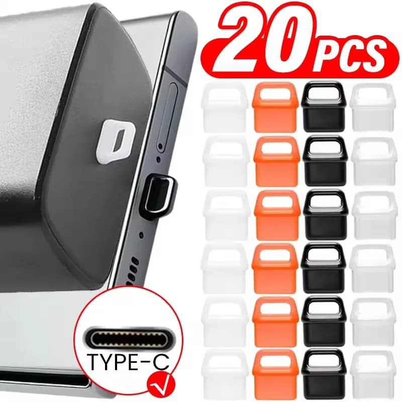 USB C Anti Dust Plug Charge Port DIY Dust Plug For IPhone 17 16 Samsung Type-C Plugs Stopper Protection Cap Mobile Phone Pendant