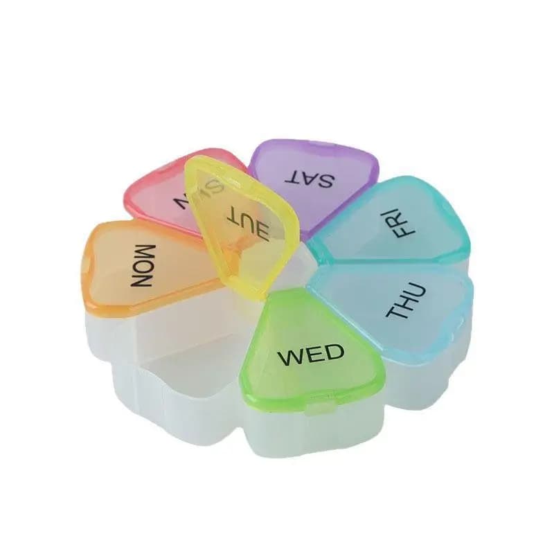 Portable Travel Pill Organizer With 7 Large Compartments For Vitamin Supplement Medication Storage Daily Health Care Bag