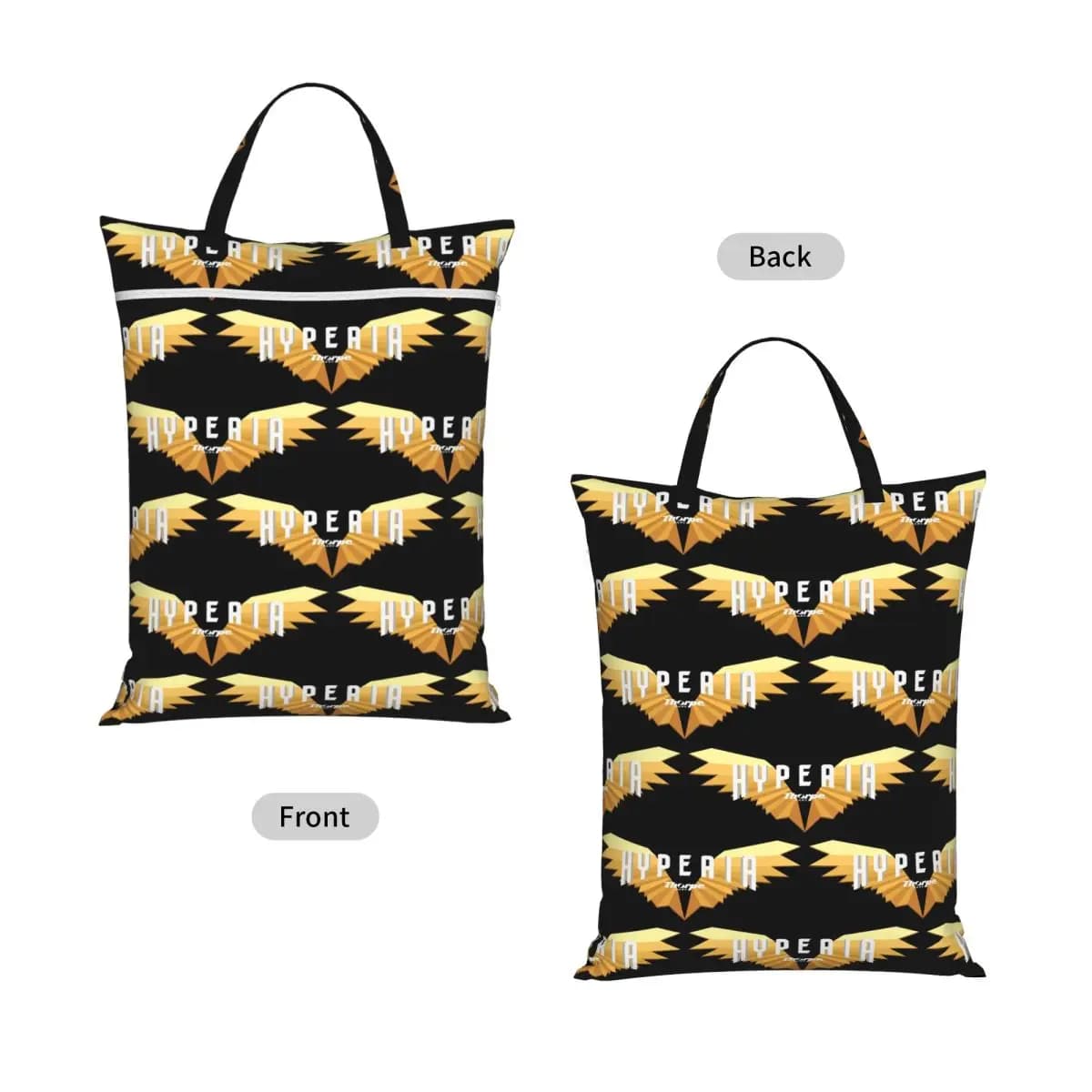 Hyperia Thorpe Park Logo Travel Laundry Bag Waterproof Reusable Dirty Clothes Pouch Gym Yoga Camping Washing Basket