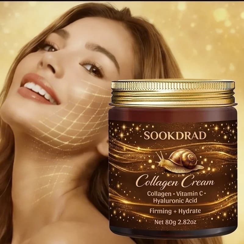 Crema al Collagene, Collagene, Vitamina C, Acido Ialuronico, Rassodante, Idratante, Viso Collo Corpo, Uomo Donna, 80g/2.82oz, Per Tutti i Tipi di Pelle