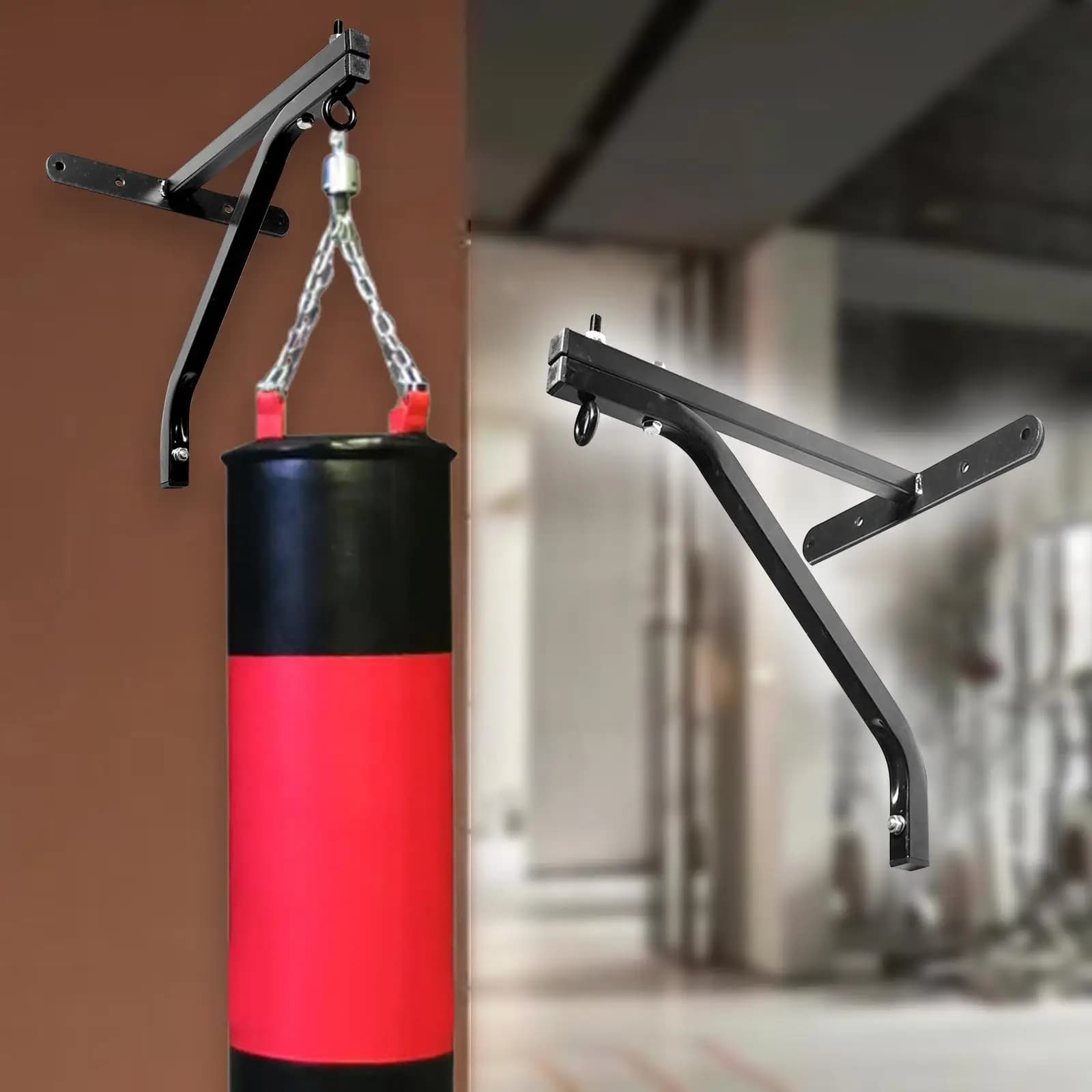 Heavy Duty Bag Hook Easy to install Wall Bracket for Fitness Exercise Equipment Muay Thai Kickboxing Home Gym