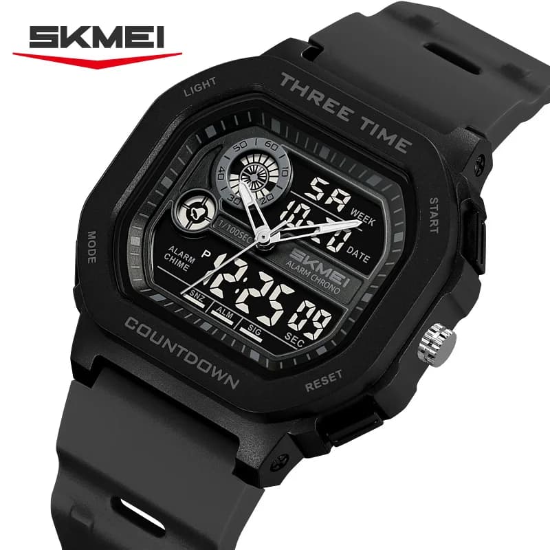SKMEI 2641 Nuovo Orologio Sportivo da Uomo con Cronografo, Sveglia, Display LED, Conto alla Rovescia Digitale, Multifunzione, montre homme
