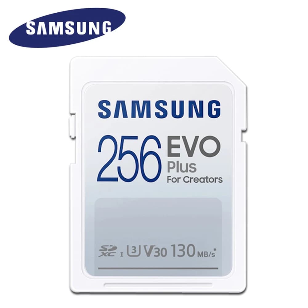SAMSUNG EVO Plus scheda SD Full-Size 32GB 64GB 128GB 256GB velocità di trasferimento fino a 130 MB/s per fotocamere DSLR e mirrorless, pz