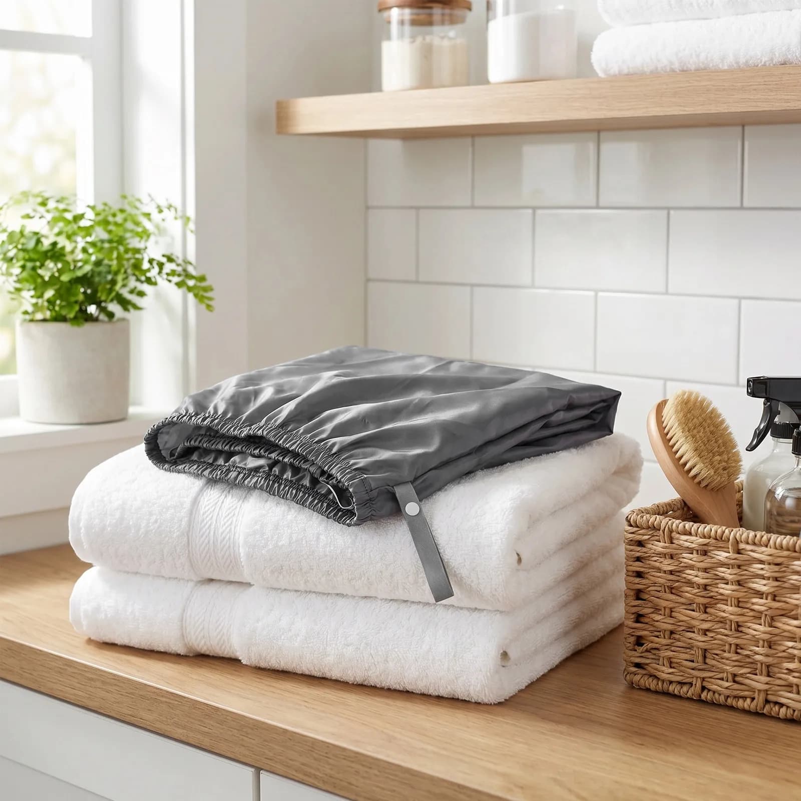 Reusable Diaper Pail Liner Bag Grey Leak-Proof Thick Textured Trash Can Liner for Nursery Laundry Kitchen Diaper Waste